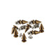 Plastic Thin Cone Punk Studs with Base Pin - (Pack of 100)